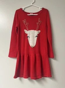Gymboree Girls Size 5 Reindeer Red Sweater Dress VGC Holiday Christmas - Picture 1 of 4