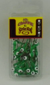 Strike King MRCJH25PK116-93 1/16 oz Mr Crappie Jig Head Limetreuse Green 25ct - Picture 1 of 2