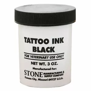 Barattolo inchiostro tatuaggio pietra nero 3 once *facile da lavorare con * uso animale di qualità superiore - Foto 1 di 2