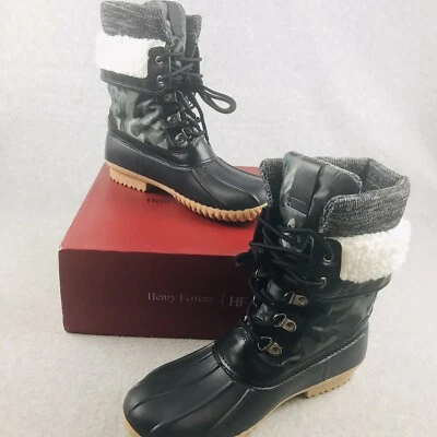 Botas de nieve para mujer 10 tobillos botas de invierno impermeables aisladas Foto 1 de 4