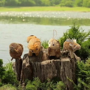 Set of 8 Pcs BURI WOODLAND ANIMAL Christmas Ornaments, by Kurt Adler~ All nature - Picture 1 of 13