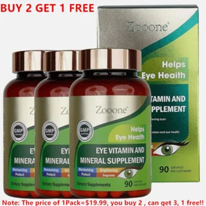 Paquete de 1 Zooone - Vitaminas para ojos de luteína zeaxantina para apoyar la salud ocular, 90 comprimidos EE. UU. - Imagen 1 de 5