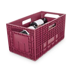 Das flexible Weinregal - Weinbox Weinkiste Klappbox -bordeauxrot- - Bild 1 von 6