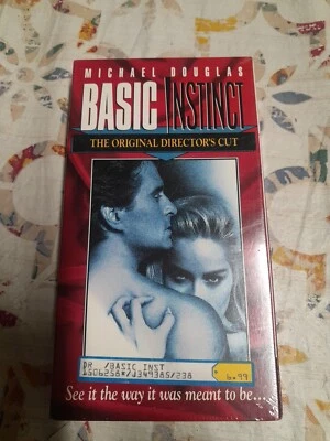 Basic Instinct Director's Cut VHS Cassette Tape  Michael Douglas 1992 New Sealed - Image 1 of 4