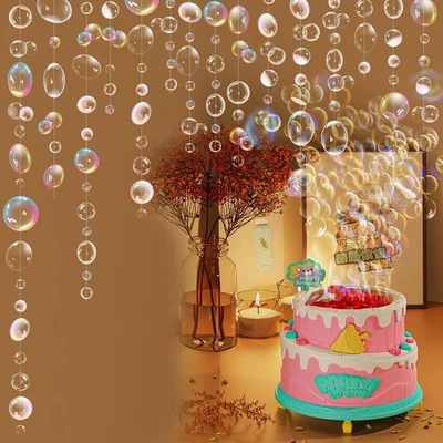 Transparent Bubble Garlands Mermaid Party Supplies Hanging Streamer Backdrop - Image 1 of 4