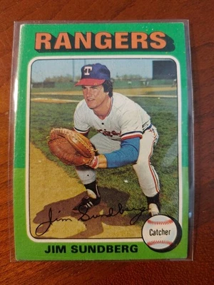 1975 Topps Jim Sundberg #567 Texas Rangers novato de béisbol Foto 1 de 4