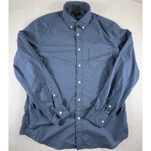 Banana Republic Bio Hemd Herren L blau weiß Geo Button Down Tasche ungesteckt - Bild 1 von 7