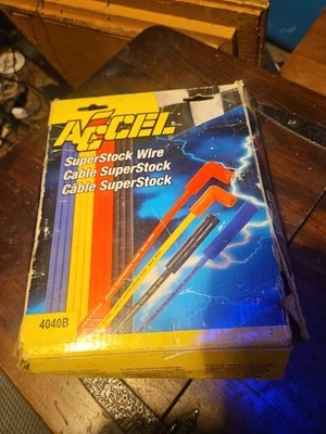 4040B Spark Plug Wire Set- 8mm - Blue Wire with Blue Straight Boots - Image 1 of 4