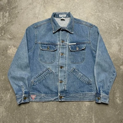 Vintage 90s Blue Denim Guess Jeans Jacket Size Mens Medium - Image 1 of 4