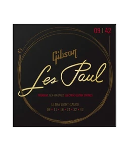 Gibson SEG-LES9 Les Paul Premium Electric Guitar Strings - Ultra Light - Picture 1 of 1