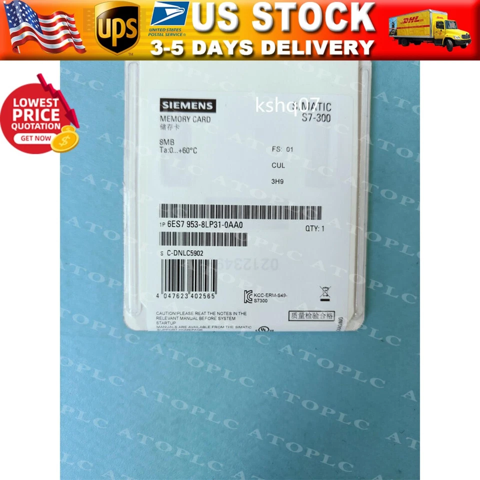 1pc Siemens 6ES7953-8LP31-0AA0 6ES7 953-8LP31-0AA0 fast delivery - Image 1 of 1