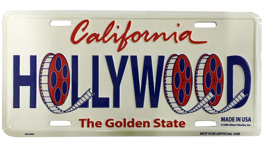 HOLLYWOOD MEGA Hollywood Reels License Plate - 3872