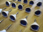 20 DRAWER PULLS BLUE & GOLD MID-CENTURY VINTAGE STYLE  CERAMIC BIN DRESSER PULL