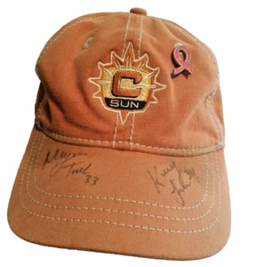 Signed WNBA Connecticut Suns Hat Cap District Orange Kelly Faris Morgan Tuck Adj - Picture 1 of 10