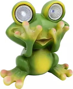 Solar Powered Frog Outdoor LED Garden Light Decor (See - NO) - Picture 1 of 12