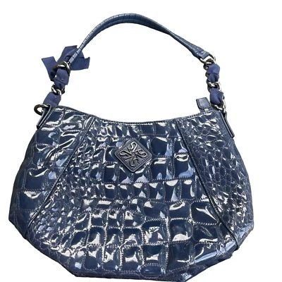 Simply Vera Vera Wang Navy Blue Faux Croc Handbag with Chain Strap Elegant Women - Image 1 of 4