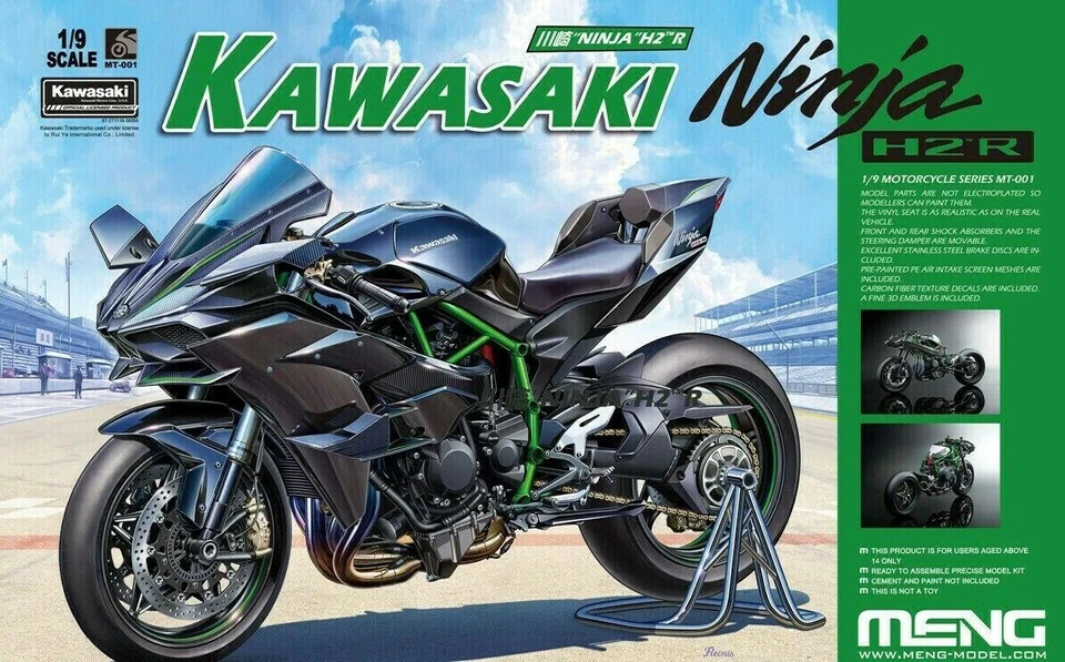 Meng MT-001 Kawasaki Ninja H2R Kit Montaggio 1/9 - Immagine 1 di 1