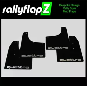 rallyflapZ Qty4 Audi TT Mk1 Mud Flaps & Fixings Kit Black 3.2mm PVC Quattro-Silv - Picture 1 of 2