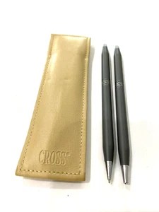 Vintage Cross Damen Kugelschreiber und Bleistift grau mit Etui Etui - Bild 1 von 3
