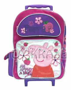 Peppa Pig Rollrucksack Silberfolie Apple A Day Roller 16" Neu mit Etikett - Bild 1 von 4