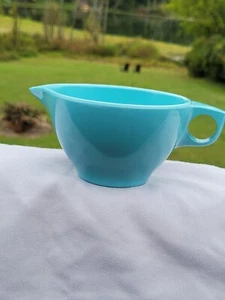 VINTAGE BOONTON WARE CREAMER #521-C 9 OZ. BOONTON, N.J., USA ~ TURQUOISE BLUE - Picture 1 of 5