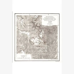 Encuesta del Parque Nacional de Yellowstone de 1871; antiguo mapa del USGS de Hayden - Imagen 1 de 11