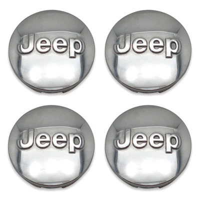 Jeep Liberty Grand Cherokee Wrangler Patriot Chrome Wheel Center Caps OEM Chrome - Image 1 of 2