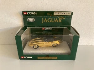 Boxed Limited Edition Corgi 1:43 Gold Plated Jaguar E Type Soft Top - 02802 - Picture 1 of 3