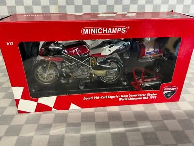 1/12 MINICHAMPS 951201 DUCATI 916 CARL FOGARTY  WORLD CHAMPION WSB 1995 RARE - Image 1 of 4