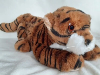Vintage Laying Down Tiger Soft Toy Approximately 17 Inches in Length - Image 1 of 4