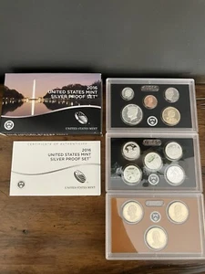 2016 US Mint SILVER Proof set - 13 coins - final yr of Pres Dollars, w/ Box, COA - Picture 1 of 8