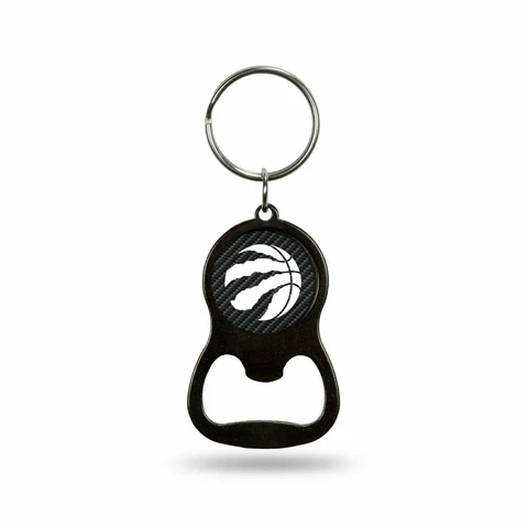 Toronto Raptors Keychain Bottle Opener Carbon Fiber Design Metal Basketball Cover
