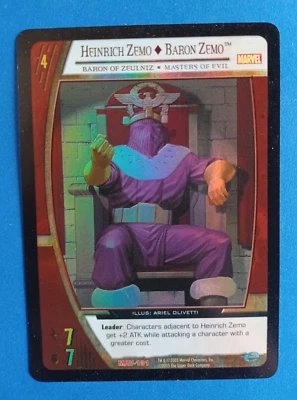 2005 MARVEL VS SYSTEM TCG FOIL PROMO HEINRICH ZEMO MAV-131 EXTENDED ART - Image 1 of 3