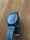 Omax A003 Men's Watch Blue Leather Band