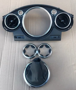 BMW MINI ONE COOPER S CROMO ADORNOS INTERIORES TABLERO Y GAITOR R50 R52 R53 2001-2006 - Imagen 1 de 2