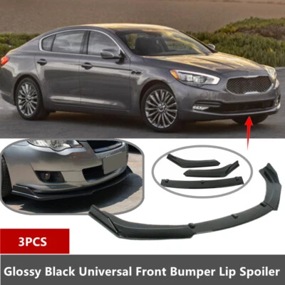 Add-on Universal Fit For 2014-2017 Kia K900 Front Bumper Lip Spoiler Splitter - Image 1 of 4
