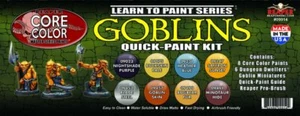 Reaper Learn To Paint: GOBLINS QUICK PAINT KIT! Includes 8 COLORS & 6 FIGURES! - Picture 1 of 3