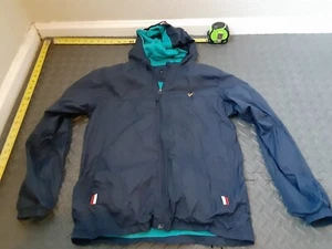 Jingle Bongala Hooded Jacket Coat Size 12 - 14 Navy Full Zip #S156 - Picture 1 of 3