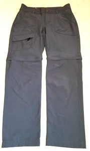 Womens Pants-COLUMBIA-gray stretch "Convertible Shorts" zip-off hiking-6 short - Picture 1 of 10