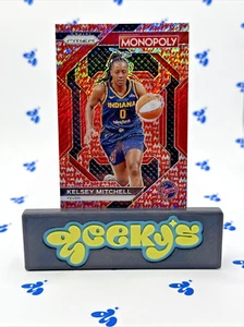 2024 WNBA Prizm Monopoly Kelsey Mitchell #WNBA28 Red Millionaire Shimmer /100 - Picture 1 of 8