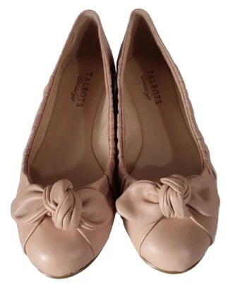 Zapatos de ballet Talbots para mujer planos de cuero rosa talla 71/2 Foto 1 de 4