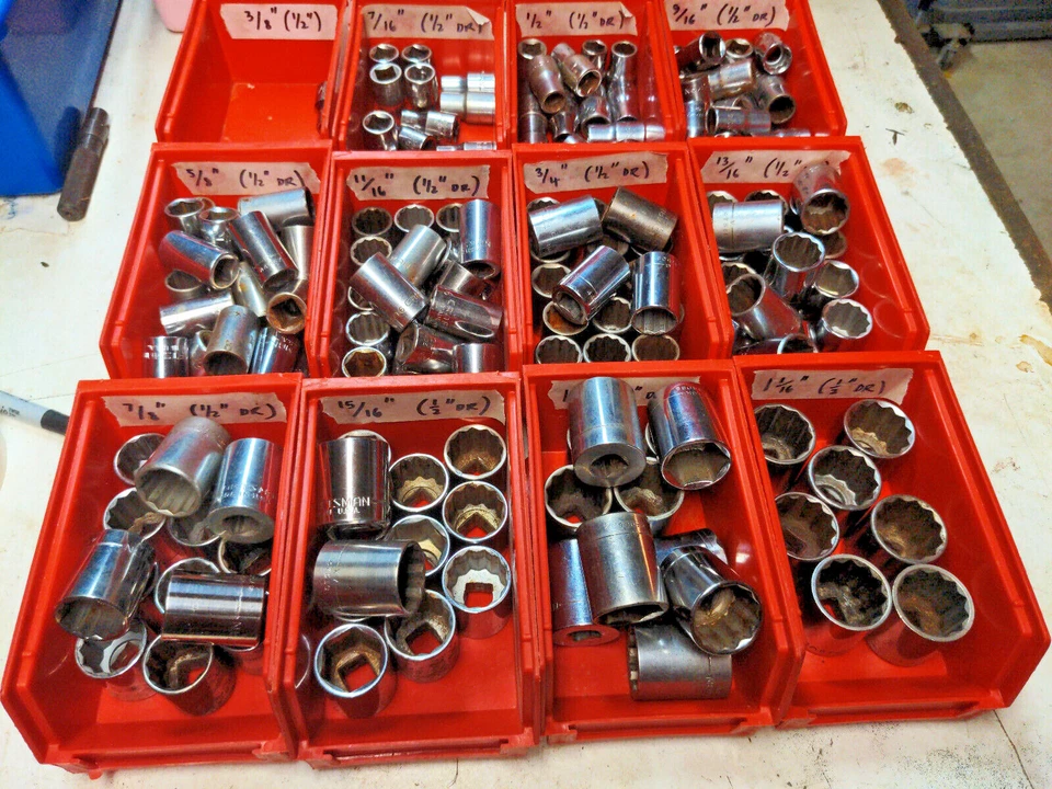 MADE in USA - Craftsman sockets 1/2" Dr - Shallow -  SAE/METRIC - Pick n Mix! - Image 1 of 1