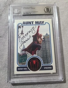Rosemary Harris Signed Aunt May Card Spiderman Beckett Rare (Wave 1) - Picture 1 of 8