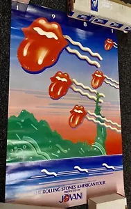 THE ROLLING STONES AMERICAN TOUR 1981 POSTER - ORIGINAL VINTAGE BIG - FROM 1981 - Picture 1 of 3