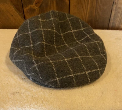 Baby Pageboy Hat Toddler Gray Plaid Boys Newsboy Sz 0-12 Months - Image 1 of 4