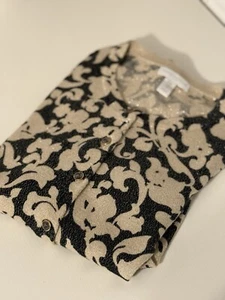 Charter Club Petite Women’s Classy Blouse , Floral Cardigan Size P/M Metallic. - Picture 1 of 6