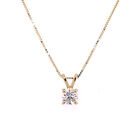 14k Yellow Gold Pendant Necklace With 0.35 Ct. TCW Round Brilliant Shape Diamond