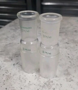 Lote de (2) Adaptadores Chemglass $24/40 $34/45 - ¡En excelente estado! - Imagen 1 de 1