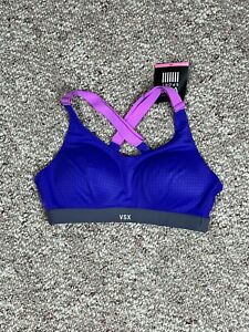 Victoria Secret Sport Lightweight Bra Pink purple Cross Pullover Wireless 32B
