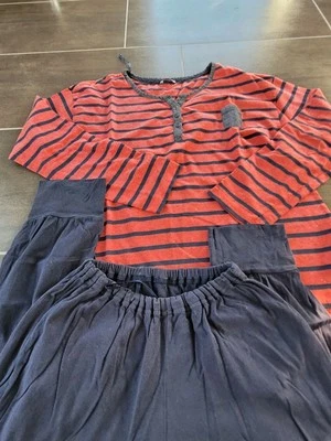 Esprit Schlafanzug Grösse 40 rot blau - Bild 1 von 2